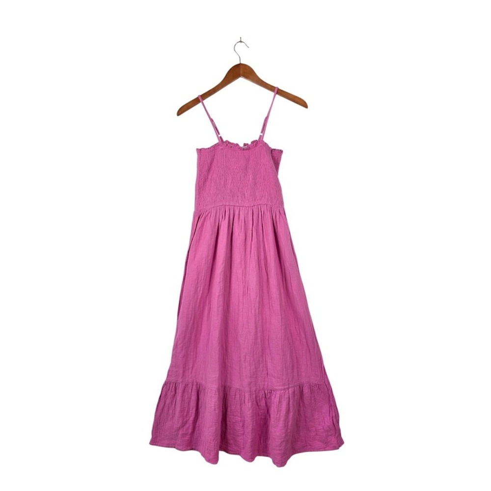 Raviya Maxi Dress NWT Women Small Pink Smocked Bodice Tiered Summer Boho